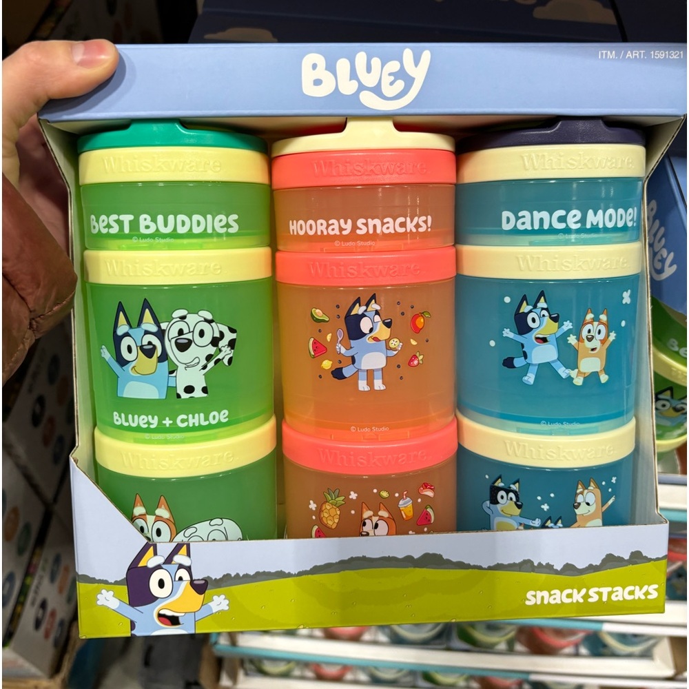 3-pack Whiskware snack containers Bluey BPA and Phthalate-free Dishwashe…